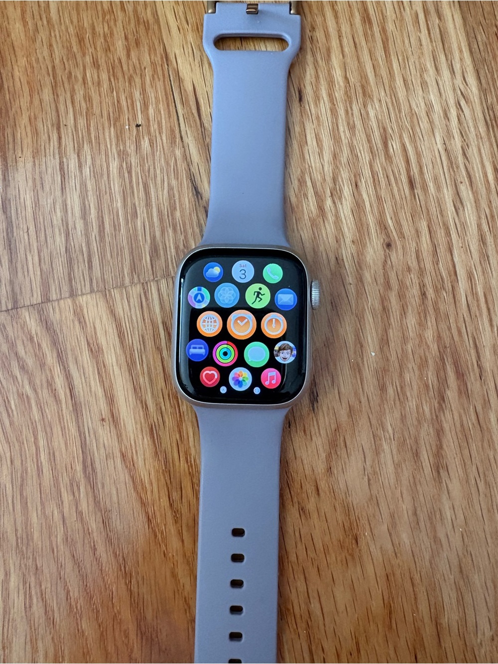 Gray Sport Smartwatch with Touchscreen App Grid